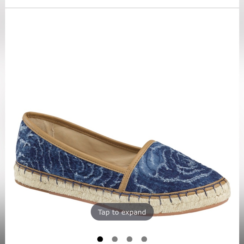 JOHNSTON & MURPHY Jaden Espadrille Italian Floral Cork Blue - Picture 2 of 14